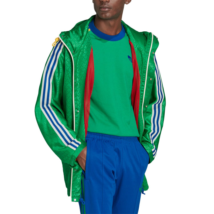 Lookbook adidas Originals 綠色復古條紋風衣外套 IB3440
