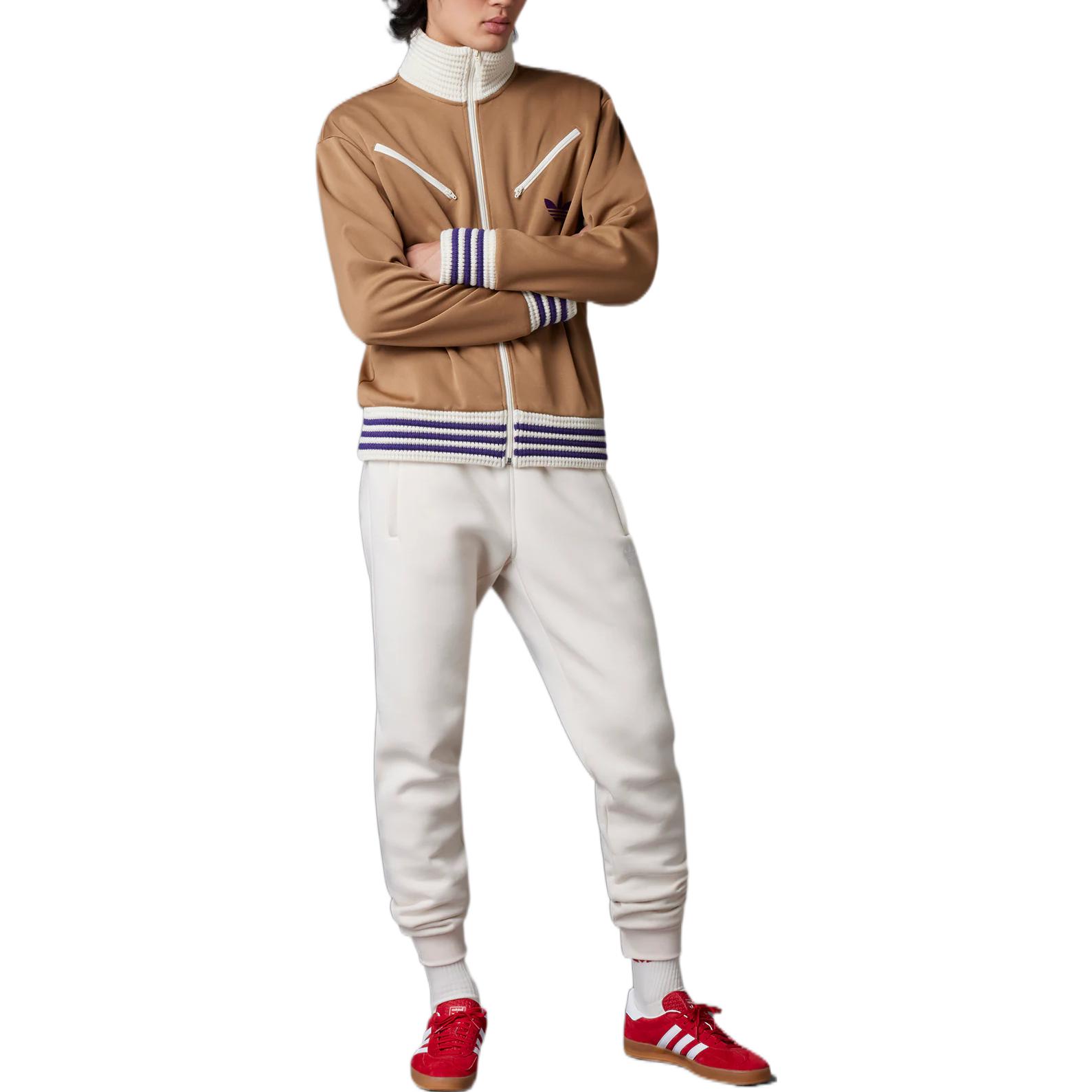 Shop adidas Originals Adicolor Heritage Montreal 復古標誌棕色運動外套 IB3442