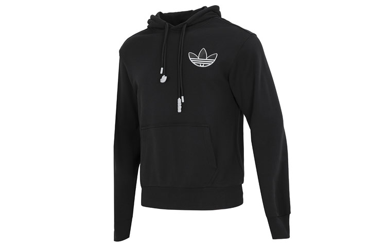 adidas Originals Adicolor Hoodie Black Casual Pullover with Logo HS1998