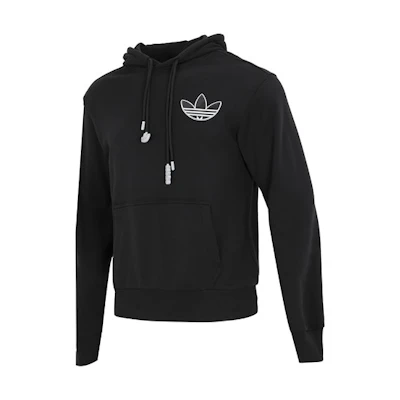 adidas Originals Adicolor Hoodie Black Casual Pullover with Logo HS1998
