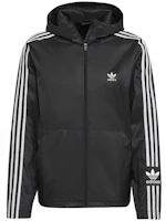 adidas Originals Adicolor Lock Up Embroidered Striped Hoodie Jacket Black HC2006 adidas Originals Adicolor Lock Up Embroidered Striped Hoodie Jacket Black HC2006