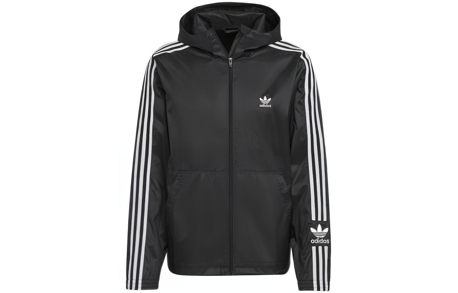 Order adidas Originals Adicolor Lock Up Hoodie Bergaris Bordir Hitam HC2006