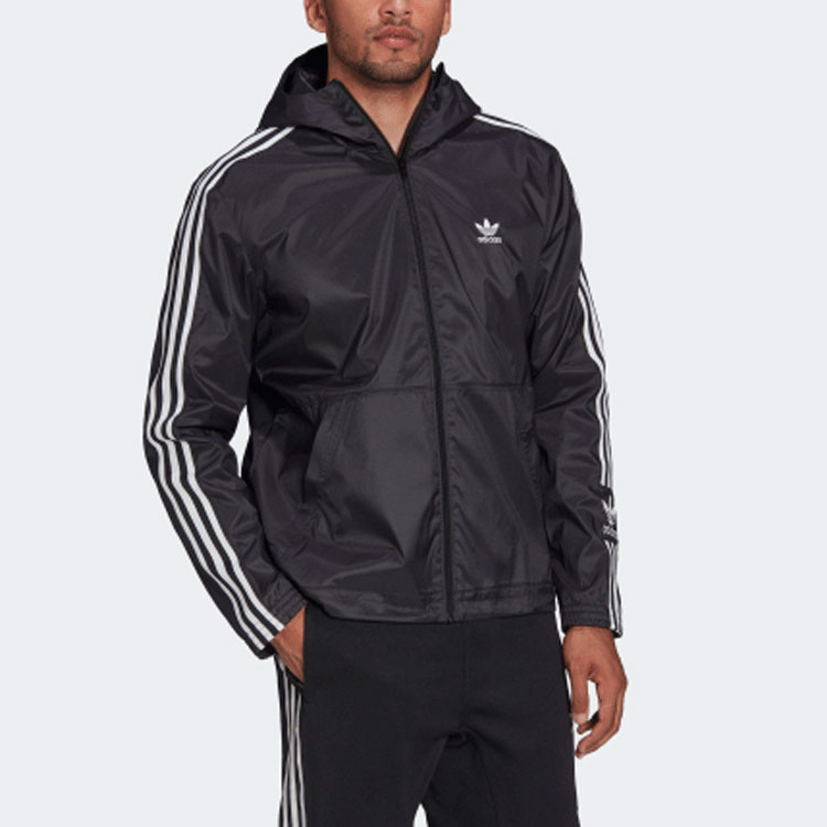 Lookbook adidas Originals Adicolor Lock Up Hoodie Bergaris Bordir Hitam HC2006