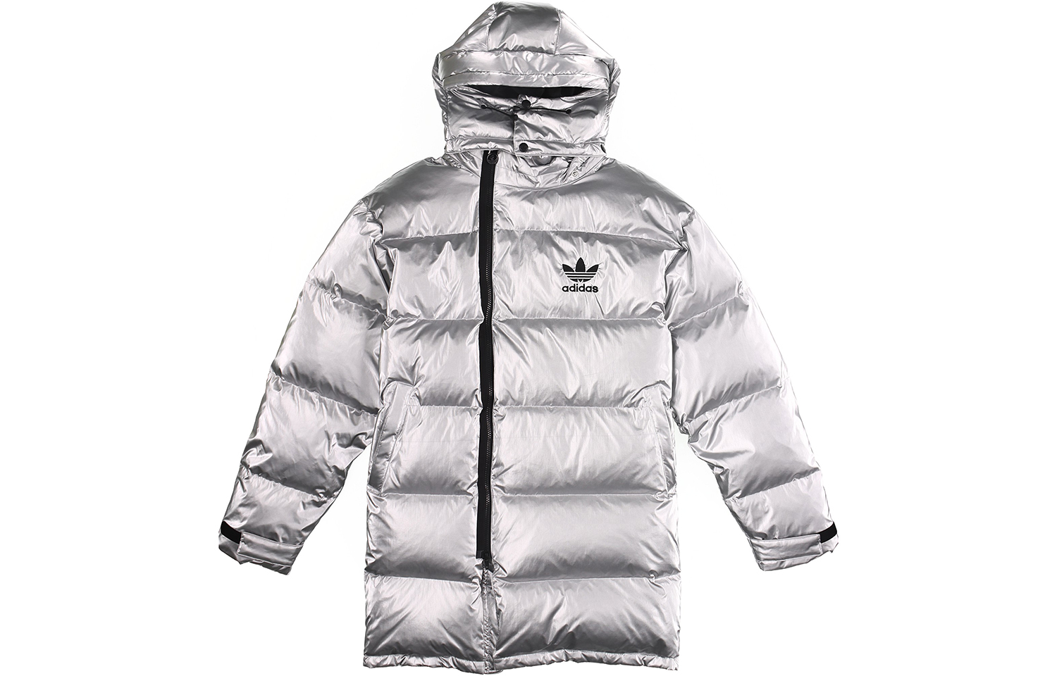 Adidas Originals Adicolor Metal Down Jacket Silver Mens Winter Puffer Jacket GJ6733