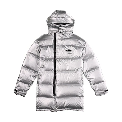 Adidas Originals Adicolor Metal Down Jacket Silver Mens Winter Puffer Jacket GJ6733