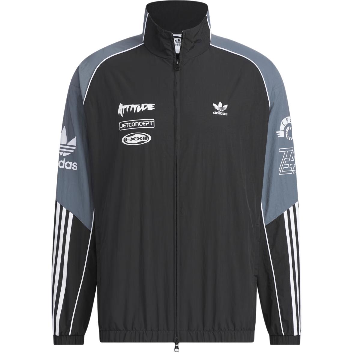 adidas Originals Adicolor Motorcore Retro Woven Track Jacket Black Mens JL8406