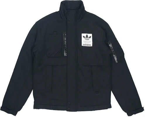 阿迪达斯三叶草ADICOLOR黑色羽绒夹克休闲运动外套 H66011 Order 阿迪达斯三叶草ADICOLOR黑色羽绒夹克休闲运动外套 H66011