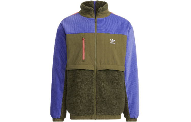adidas Originals Adicolor Retro High-Neck Track Jacket Olive Green Mens HE6614 圖 2