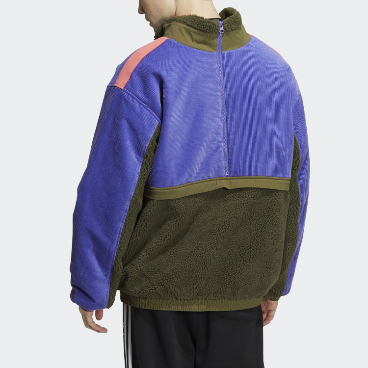 adidas Originals Adicolor Retro High-Neck Track Jacket Olive Green Mens HE6614 圖 4