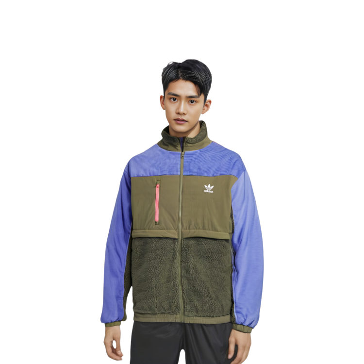 adidas Originals Adicolor Retro High-Neck Track Jacket Olive Green Mens HE6614 圖 7