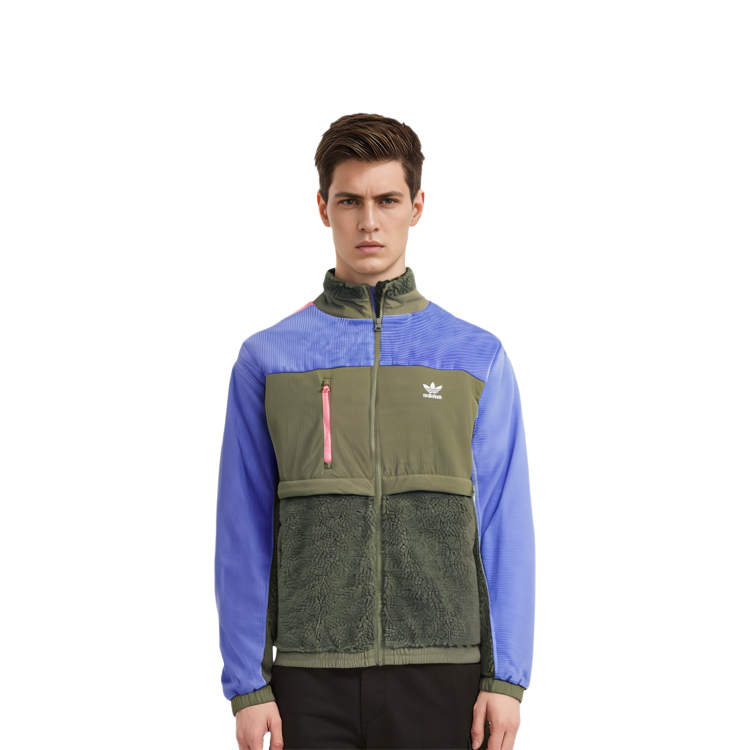 adidas Originals Adicolor Retro High-Neck Track Jacket Olive Green Mens HE6614 圖 8