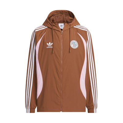 adidas Originals Adicolor Retro Loose-Fit Hoodie Jacket - Dark Brown JL8359