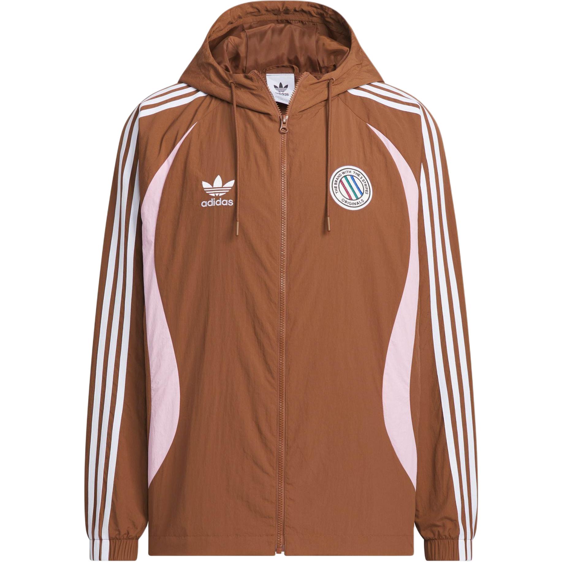 Order 아디다스 오리지널 아디컬러 레트로 루즈핏 후드 재킷 - 다크 브라운 JL8359