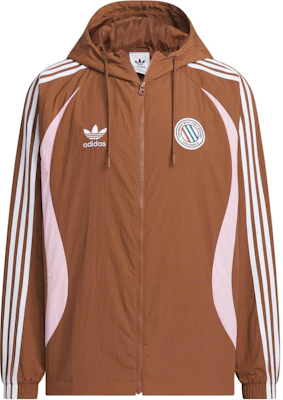 아디다스 오리지널 아디컬러 레트로 루즈핏 후드 재킷 - 다크 브라운 JL8359 Order 아디다스 오리지널 아디컬러 레트로 루즈핏 후드 재킷 - 다크 브라운 JL8359