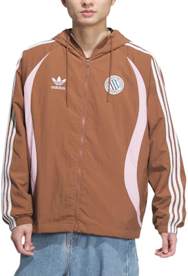 아디다스 오리지널 아디컬러 레트로 루즈핏 후드 재킷 - 다크 브라운 JL8359 Shop 아디다스 오리지널 아디컬러 레트로 루즈핏 후드 재킷 - 다크 브라운 JL8359
