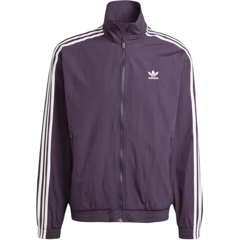 adidas Originals Adicolor Retro Striped Track Jacket Purple Long Sleeve IZ2416 圖 2