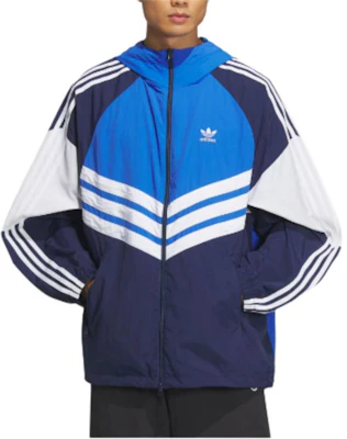 adidas Originals Adicolor Retro Jaket Biru/Putih Hoodie Blok Warna JM7262 Lookbook adidas Originals Adicolor Retro Jaket Biru/Putih Hoodie Blok Warna JM7262