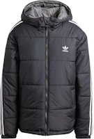 adidas Originals Adicolor Reversible Soft Warm Hooded Jacket Men Black/Grey JD9071 adidas Originals Adicolor Reversible Soft Warm Hooded Jacket Men Black/Grey JD9071