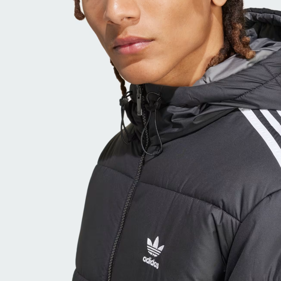Sizing アディダスオリジナルス アディカラー リバーシブル フードジャケット メンズ ブラック/グレー JD9071