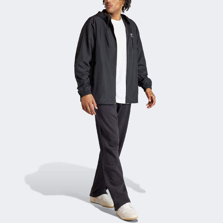 Purchase アディダス オリジナルス アディカラー トレフォイル ロゴ ルーズフィット フーディージャケット ブラック メンズ IR9852