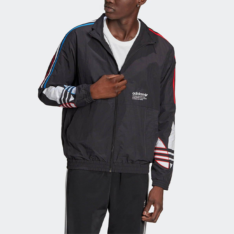 adidas Originals Adicolor Tricol TT Black Track Jacket with Logo Embroidery GN3582-INTERNATIONAL 圖 4