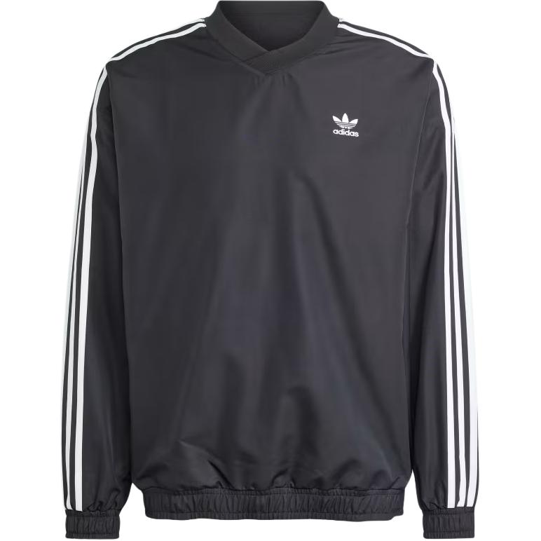 adidas Originals Adicolor Woven Crewneck Windbreaker Black Pullover Jacket IZ4804