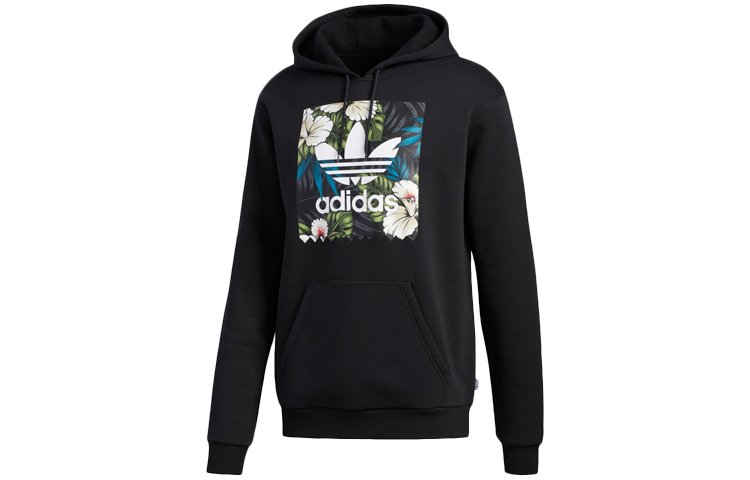 adidas Originals Adifloral Printed Drawstring Hoodie Black () FM7305