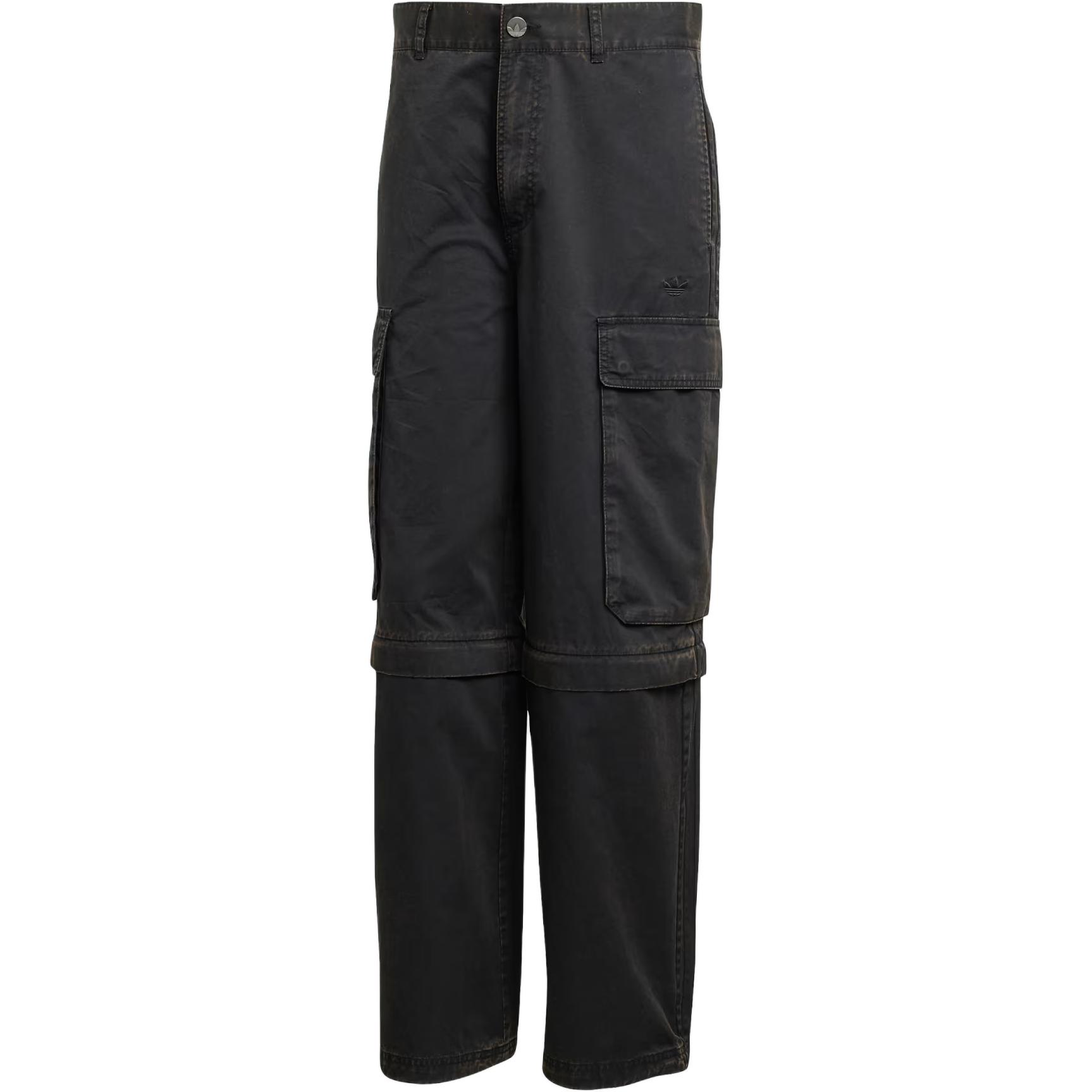 adidas Originals Adilenium Relaxed Fit Cargo Pants Black Casual Wear JY6293