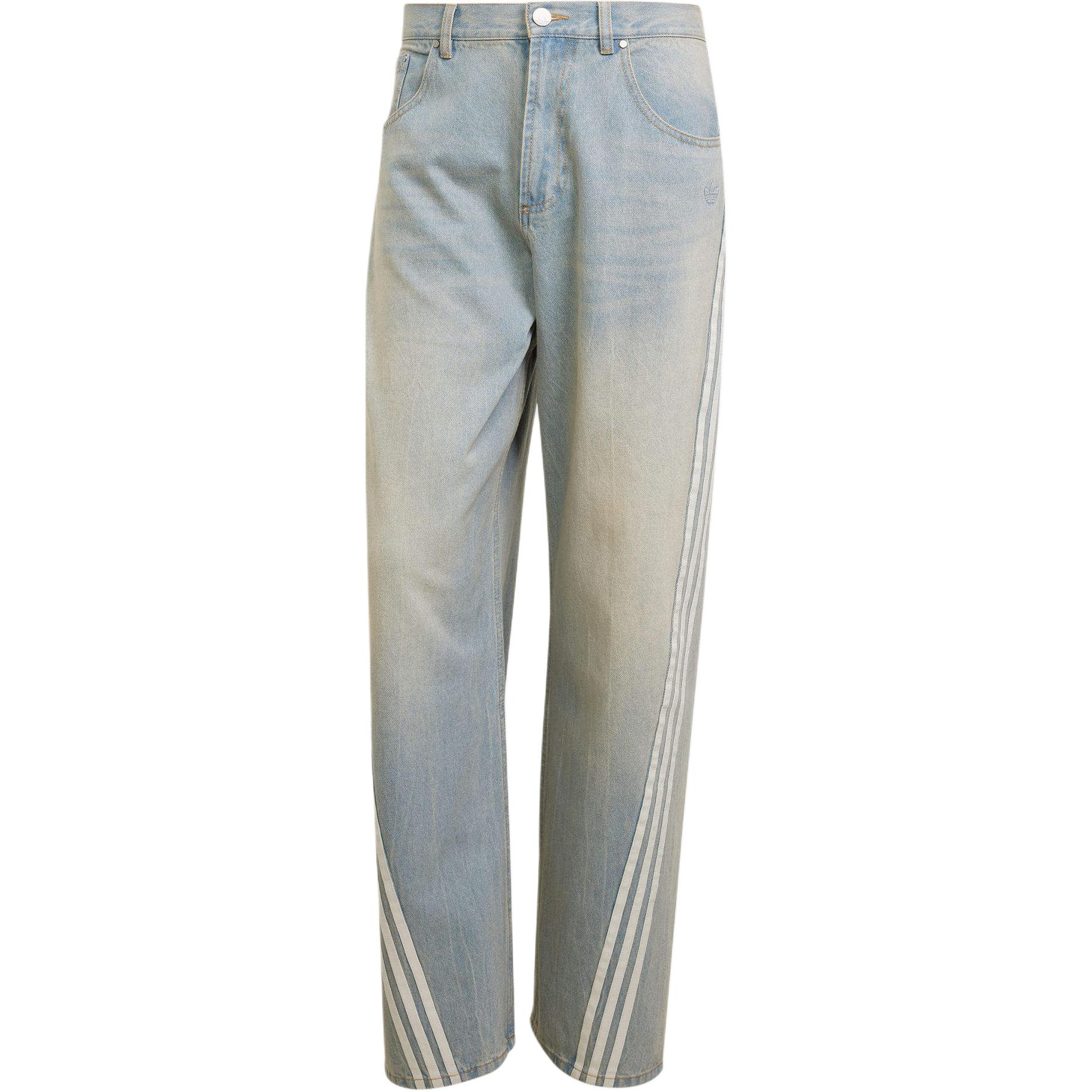 adidas Originals Adilenium Season 3 Logo Stripe Denim Jeans Men Blue JY6292