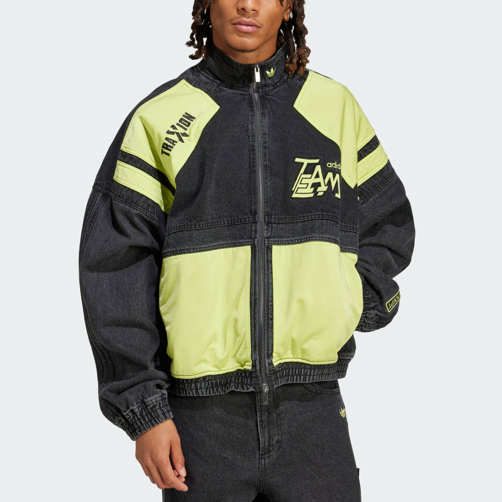 adidas Originals ADILENIUM SS24 Yellow Black Zip-Up Jacket with Logo JN0824 圖 3