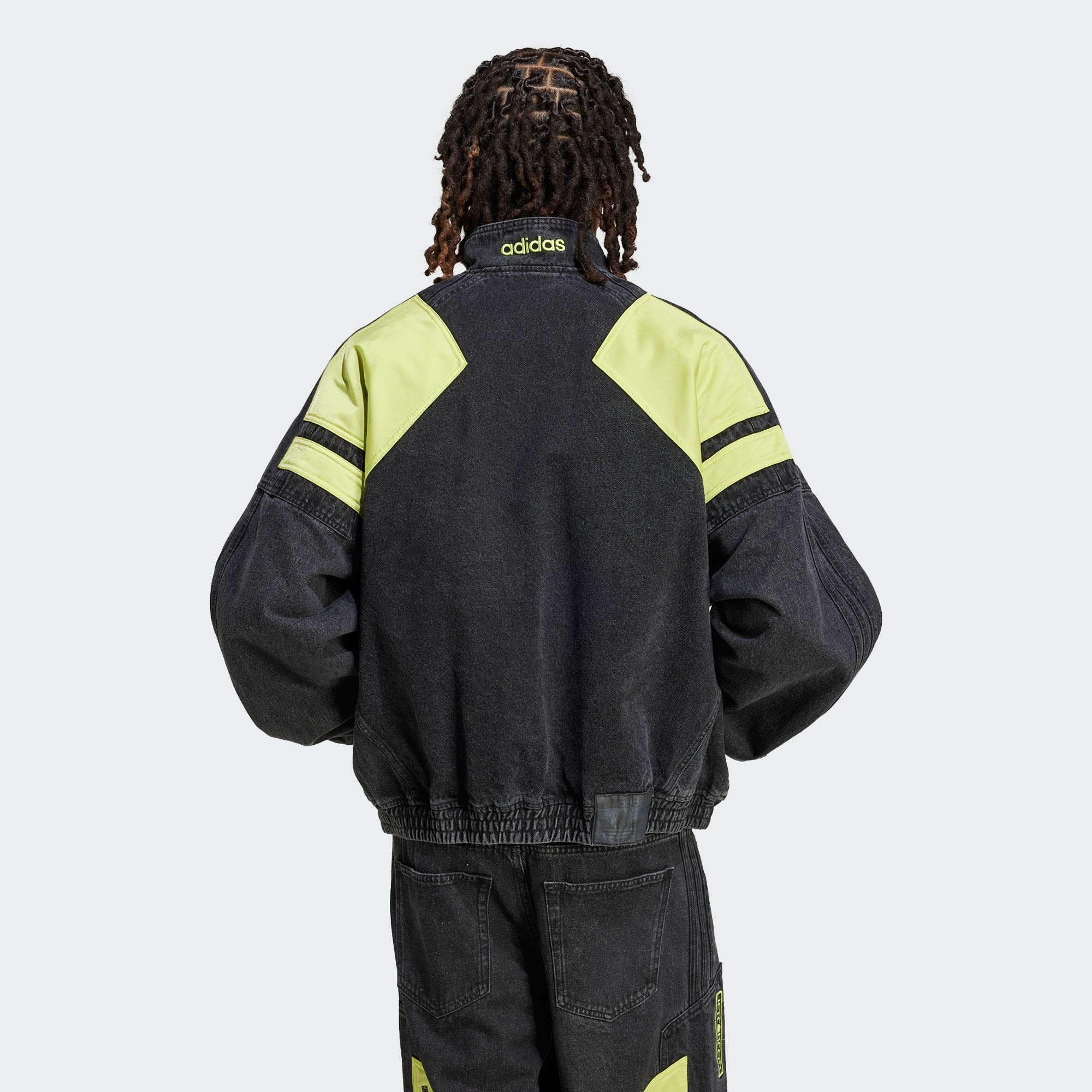 adidas Originals ADILENIUM SS24 Yellow Black Zip-Up Jacket with Logo JN0824 圖 4