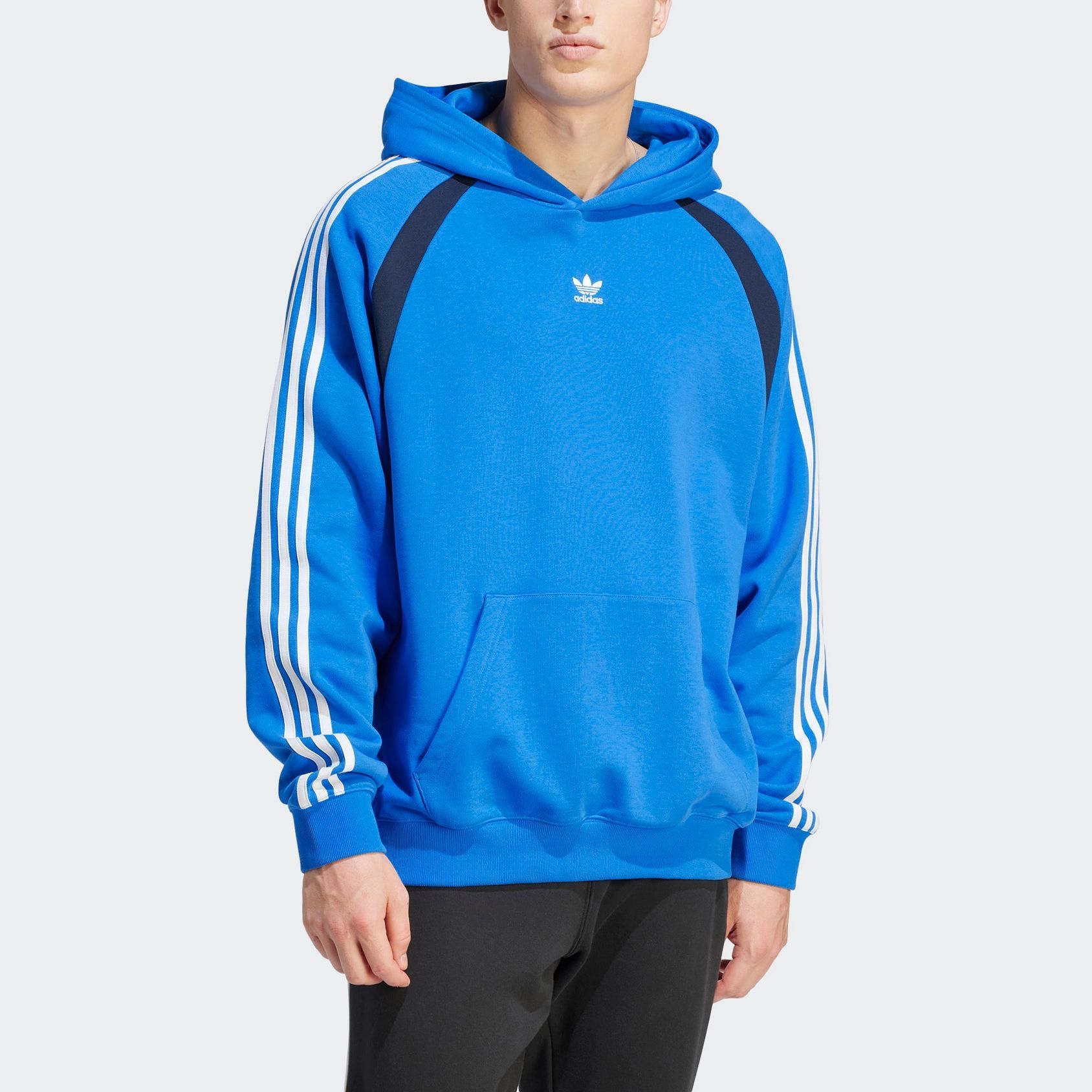 adidas Originals ADILENIUM Striped Hoodie Long Sleeve - Tori Blue IW3647 圖 3