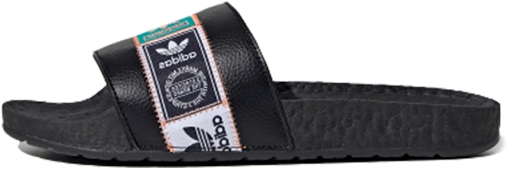adidas-originals-adilette-boost-printing-unisex-slippers-green-black-fx-7478