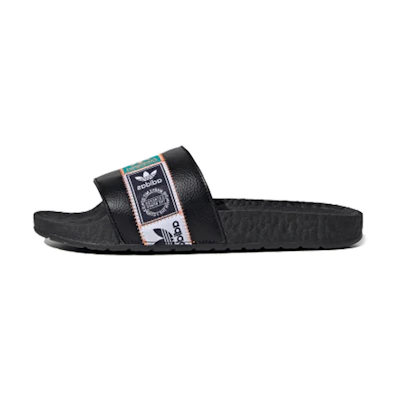 adidas originals Adilette Boost Printing Unisex Slippers 'Green Black'