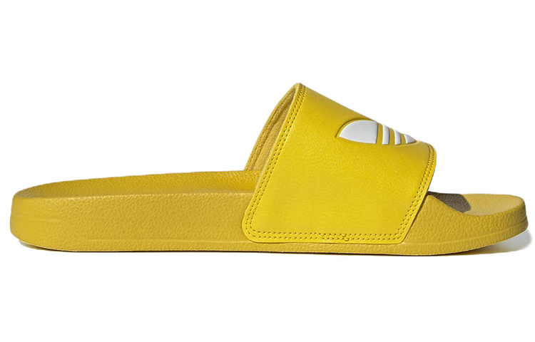 Order 阿迪达斯三叶草 Adilette Lite 耐磨舒适黄色男女拖鞋 FX5908