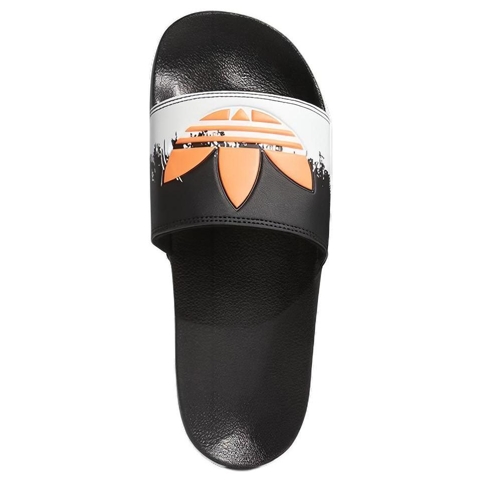 Shop adidas originals Adilette Lite 黑珊瑚粉 草鞋
