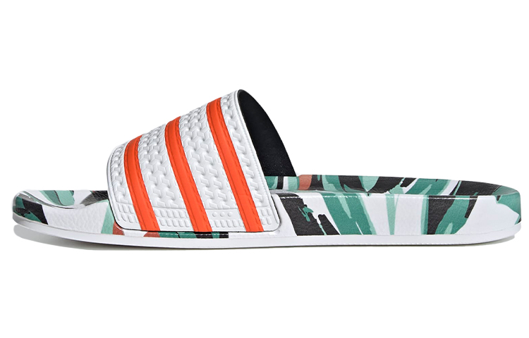 Buy 阿迪达斯经典款Adilette凉鞋 白/橙/绿 FZ3824