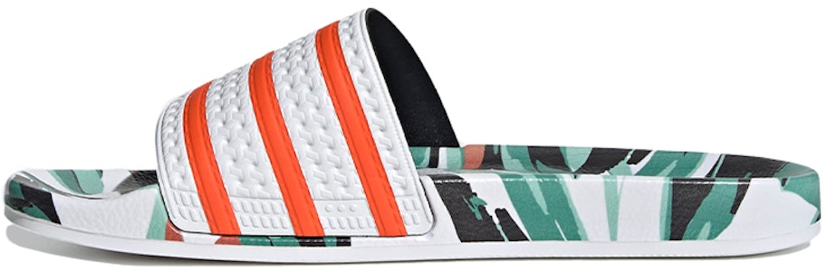 adidas originals Adilette Sandals White/Orange/Green FZ3824 Buy adidas originals Adilette Sandals White/Orange/Green FZ3824