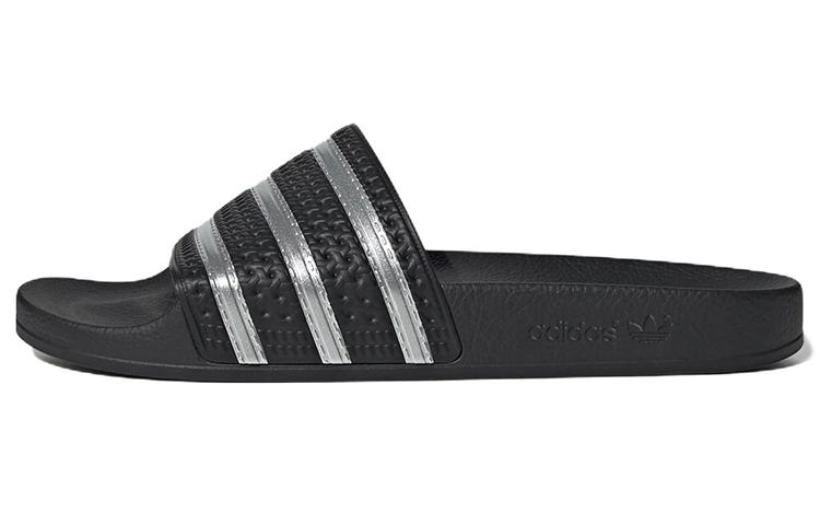 Buy 아디다스 오리지널 아딜렛 슬라이드 '블랙 실버' HQ3606