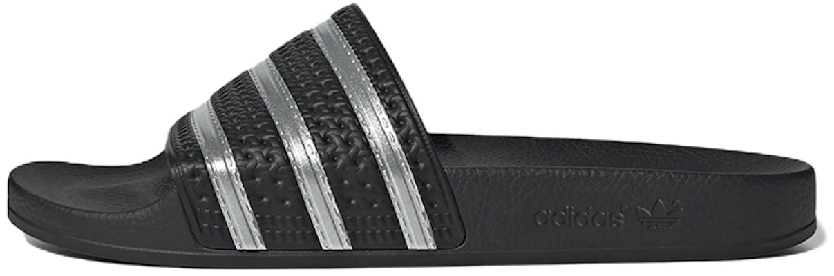 아디다스 오리지널 아딜렛 슬라이드 '블랙 실버' HQ3606 Buy 아디다스 오리지널 아딜렛 슬라이드 '블랙 실버' HQ3606