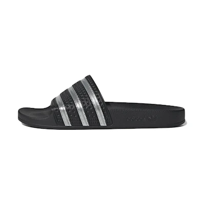 adidas Originals Adilette Slides 'Black Silver'