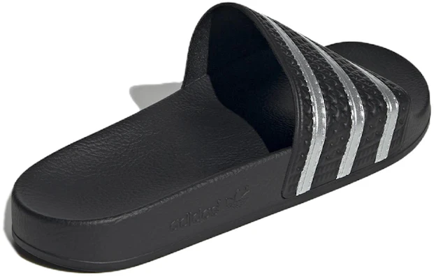 아디다스 오리지널 아딜렛 슬라이드 '블랙 실버' HQ3606 Shop 아디다스 오리지널 아딜렛 슬라이드 '블랙 실버' HQ3606