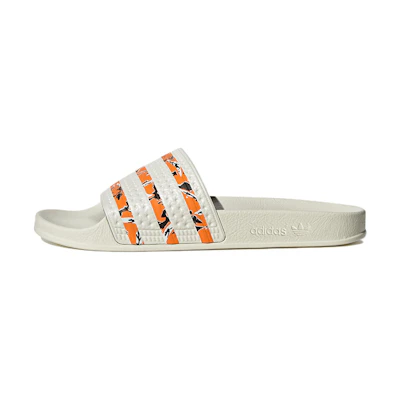 adidas Originals Adilette Slides 'Off White Bright Orange'