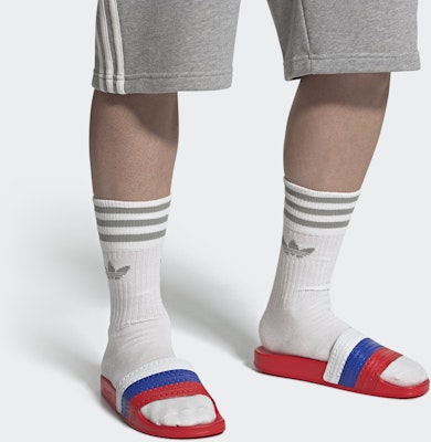 adidas Originals Adilette Slides 'Red White Blue' G55376 Sizing adidas Originals Adilette Slides 'Red White Blue' G55376