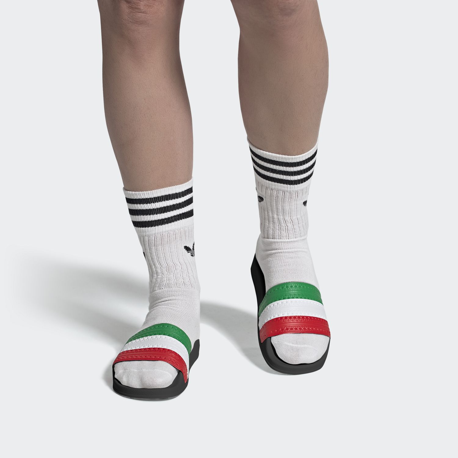 Sizing Sandal adidas Originals Adilette 'Putih Hijau' FY1388