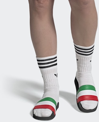 adidas Originals Adilette Slides 'White Green' FY1388 Sizing adidas Originals Adilette Slides 'White Green' FY1388