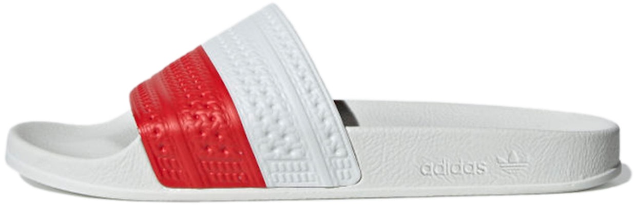 adidas Originals Adilette Slides 'White Red' GW2558 Buy adidas Originals Adilette Slides 'White Red' GW2558