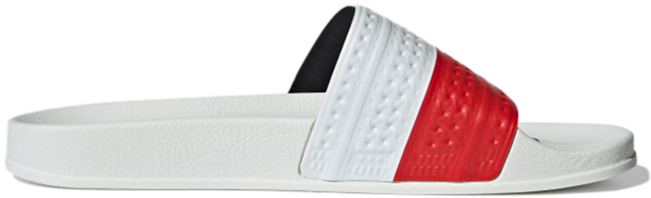 adidas Originals Adilette Slides 'White Red' GW2558 Order adidas Originals Adilette Slides 'White Red' GW2558