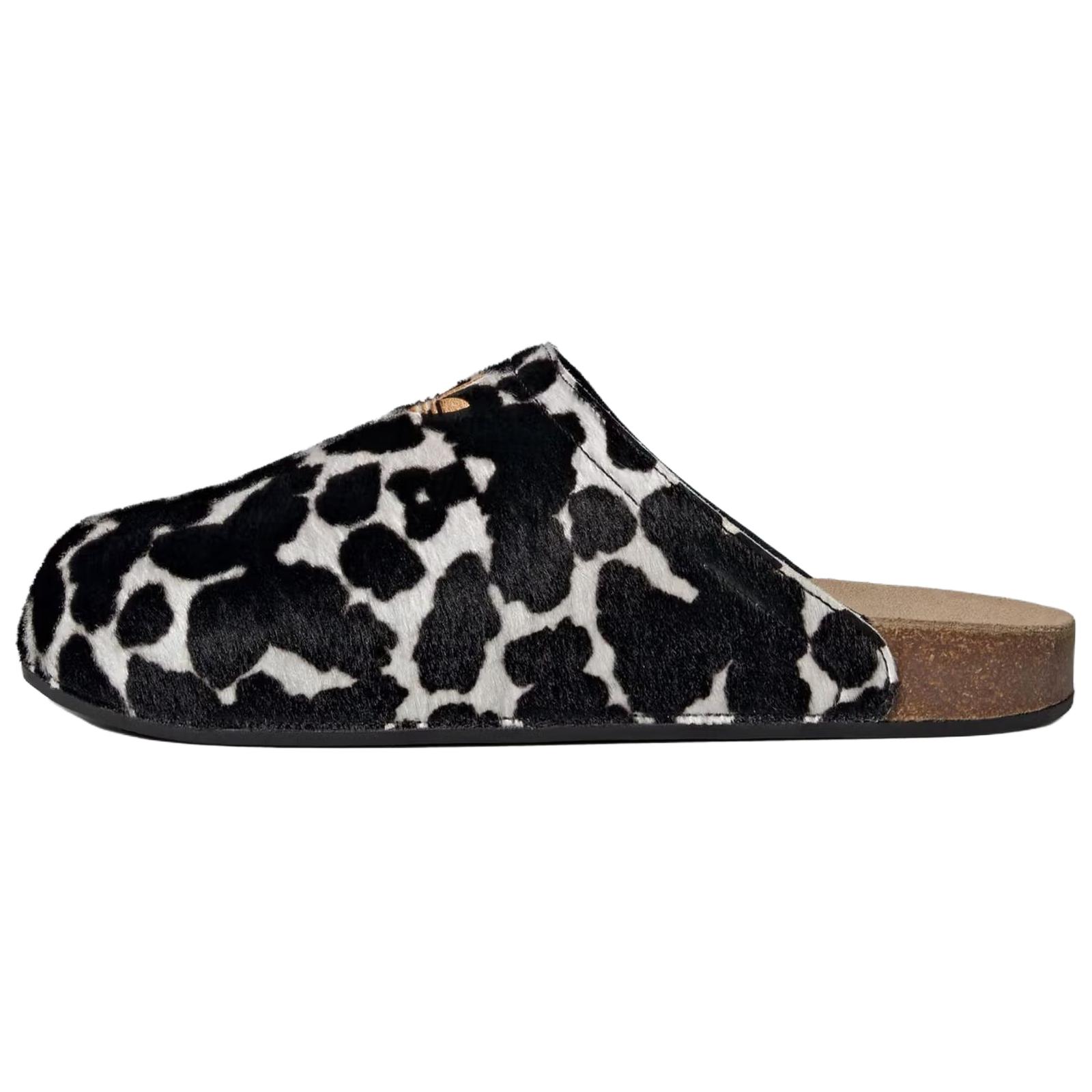 adidas Originals Adimule Cow Print Clog Slides Black White . KI0407