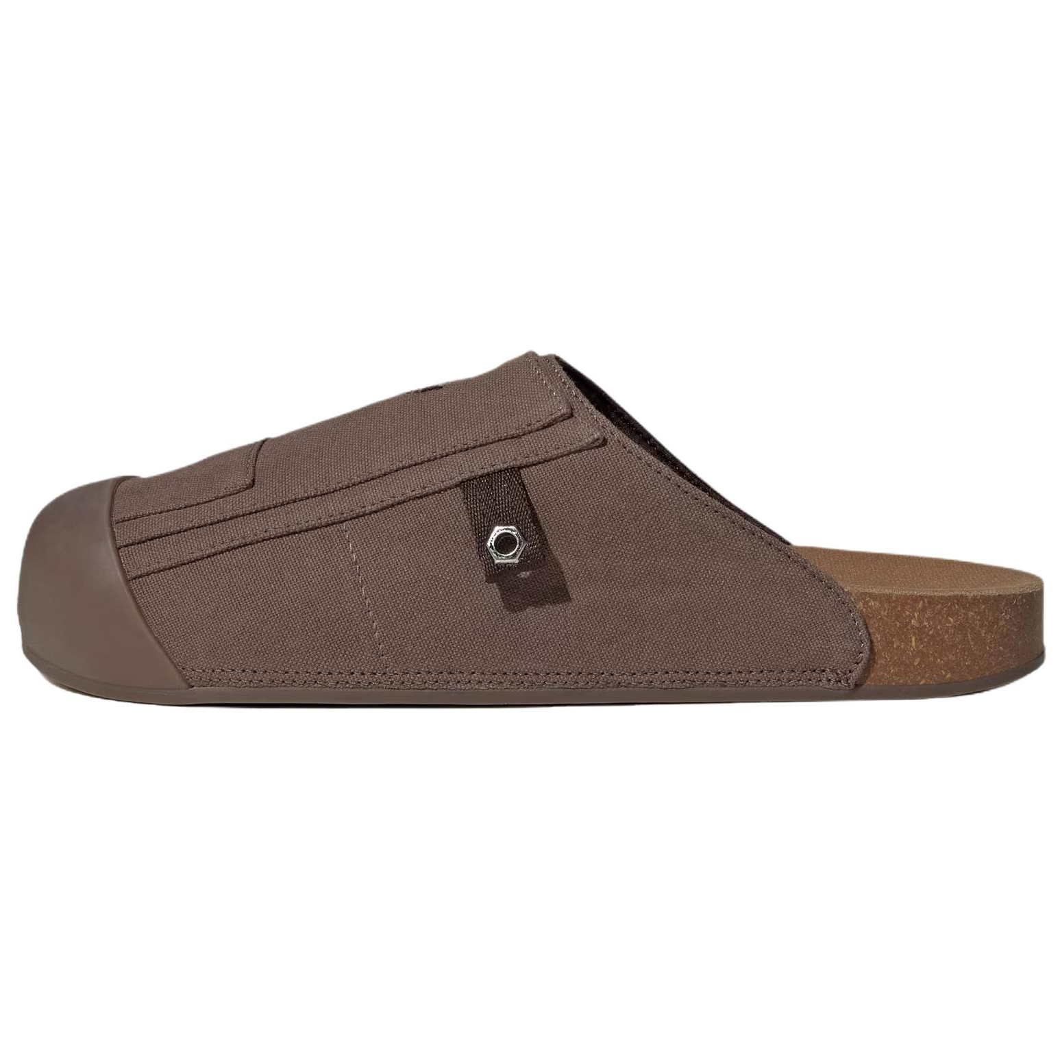 adidas Originals Adimule Slides Deep Earth Brown Comfortable Clog-Style Slip-Ons JP9189
